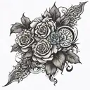 Make a forearm tat that’s has a deep meaning like love or learning from experiences add a 2 face character with a split  tattoo design idea