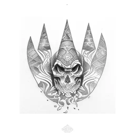 head of big mafia tattoo design idea