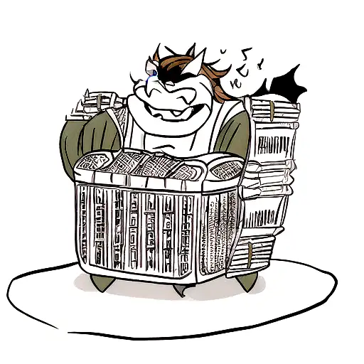 bowser playing accordion  tattoo design idea