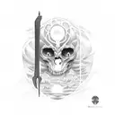 even though i walk through the valley of death i will fear no evil because your staff protects me tattoo design idea