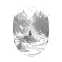 even though i walk through the valley of death i will fear no evil because your staff protects me tattoo design idea