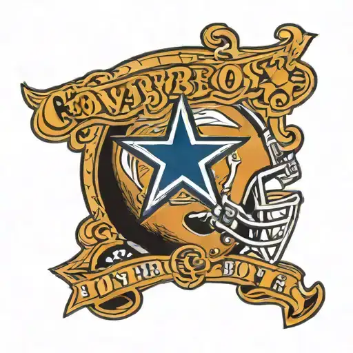 1960s dallas cowboys logo incorporated tattoo design idea