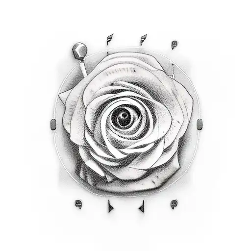 singer with mic and paino keys and music notes tattoo design idea