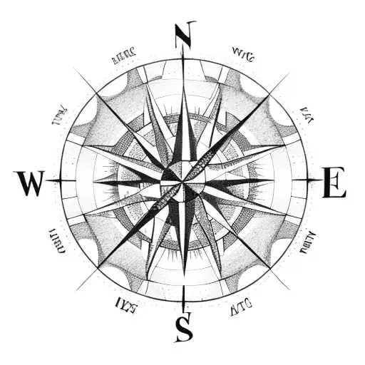 compass in a globe tattoo design idea