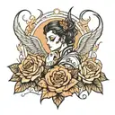 Revival only siluet tattoo design idea