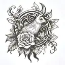 Revival only siluet tattoo design idea