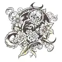 Revival only siluet tattoo design idea