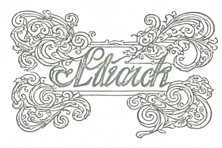 Elijah in cursive writing tattoo design idea