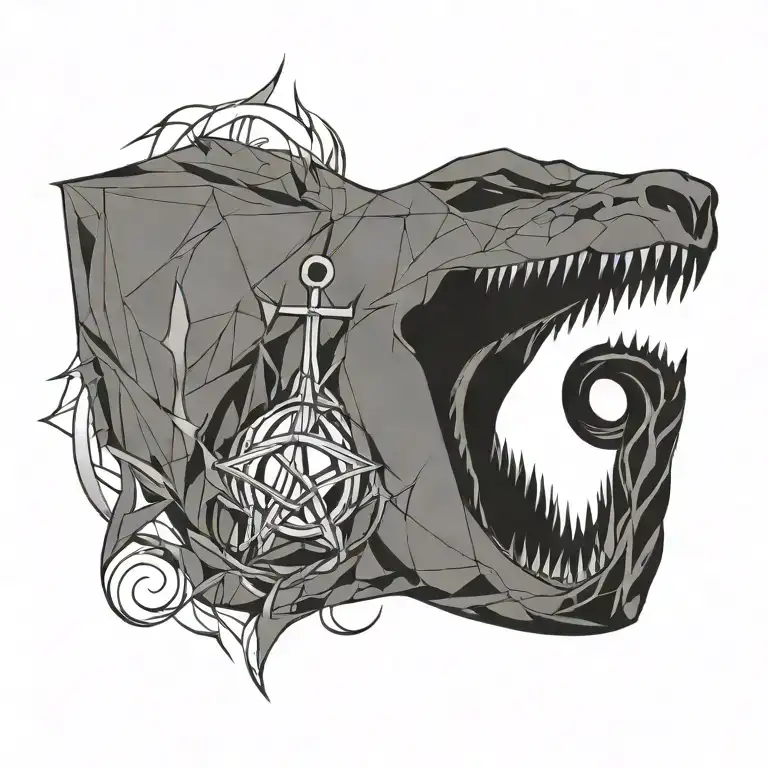 JOHANSSON with anchor and flame tattoo design idea