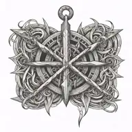 JOHANSSON with anchor and flame tattoo design idea