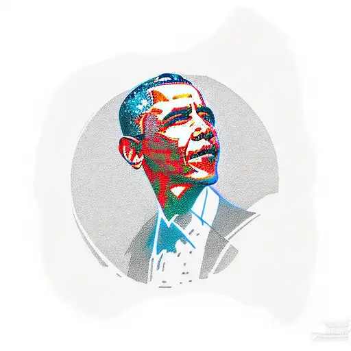Barack Obama with Justin Bieber  tattoo design idea
