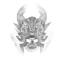aztec god tattoo design idea