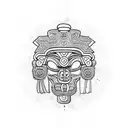 aztec god tattoo design idea