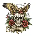 rest in peace tattoo design idea