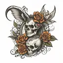rest in peace tattoo design idea