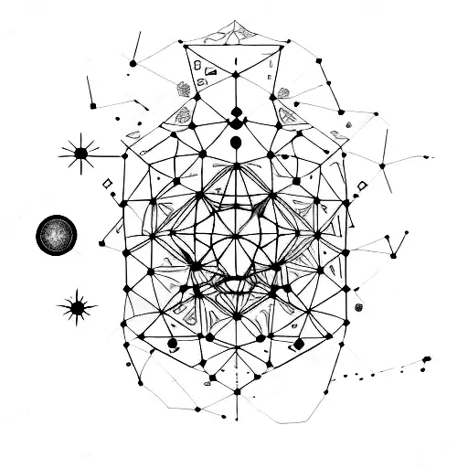 the constellation of corona borealis tattoo design idea