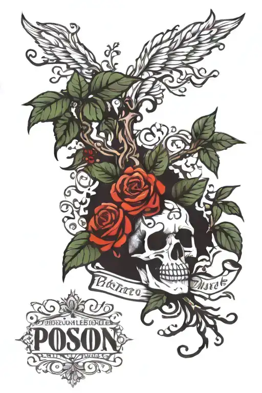 Cape Town area code, poison tree, life lesson  tattoo design idea