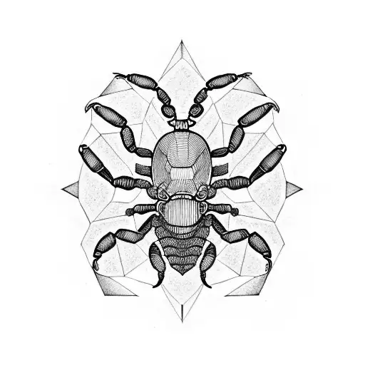 scorpion but not dark And creepy but make it an artwork And implement somewhere subtle the number 13 tattoo design idea