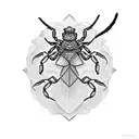 scorpion but not dark And creepy but make it an artwork And implement somewhere subtle the number 13 tattoo design idea