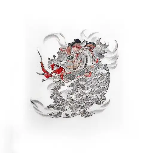 strength and confidence in japanese tattoo design idea