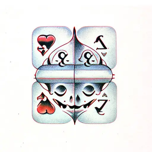 2 dices with faces on number 5 and 3 tattoo design idea