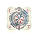 2 dices with faces on number 5 and 3 tattoo design idea