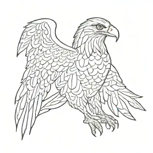 Eagle on one hand of the Azerbaijani flag in the background tattoo design idea