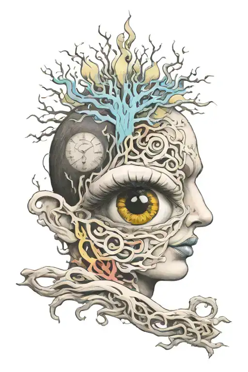 anxiety mental health tattoo design idea