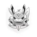 pokemon and airplanes sleeve  tattoo design idea