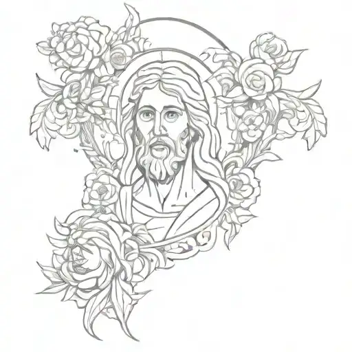 marriage christ family tattoo design idea