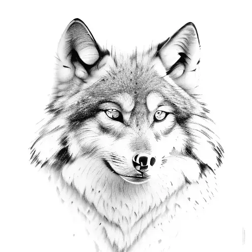 wolf and lynx tattoo design idea