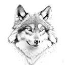 wolf and lynx tattoo design idea