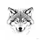 wolf and lynx tattoo design idea