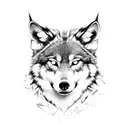 wolf and lynx tattoo design idea