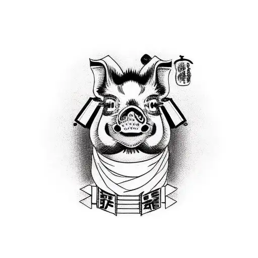 pig daddy military tattoo design idea