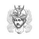 Greek Gods Artemis & Dionysus  tattoo design idea