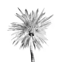 Palm Tree with the names Alex,Josh and Dilanas as the leaves tattoo design idea