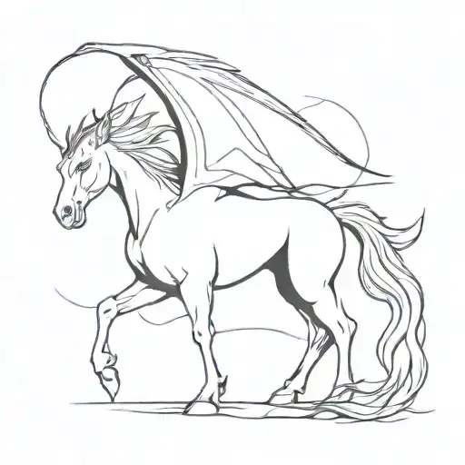 thestral harry potter tattoo design idea