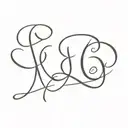 Cursive L, K and G letters tattoo design idea