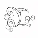 Cursive L, K and G letters tattoo design idea