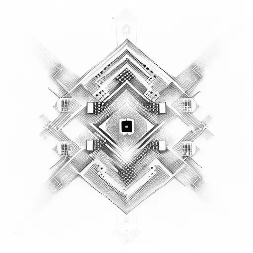 Binary code flowing through RJ-45 connectors tattoo design idea