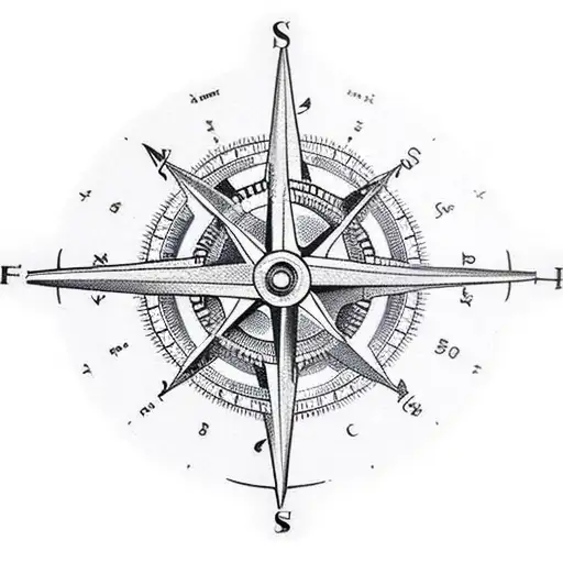 full hand plane compass sea mountains globe bike running tattoo design idea
