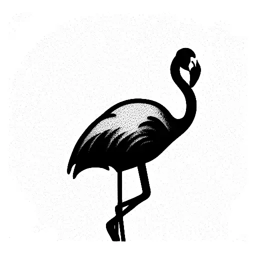 flamingo with 222 tattoo design idea