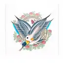 Swallow Bird tattoo design idea