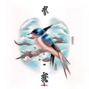 Swallow Bird tattoo design idea