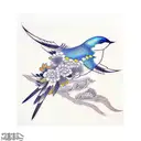 Swallow Bird tattoo design idea