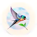 Swallow Bird tattoo design idea