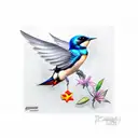Swallow Bird tattoo design idea