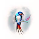 Swallow Bird tattoo design idea