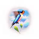 Swallow Bird tattoo design idea